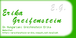 erika greifenstein business card